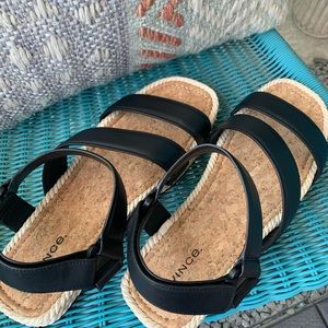 NWT Vince leather espandrille sandals